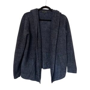 Barefoot Dreams Cozychic Lite Open Front Hooded Cardigan Sweater Womens Small